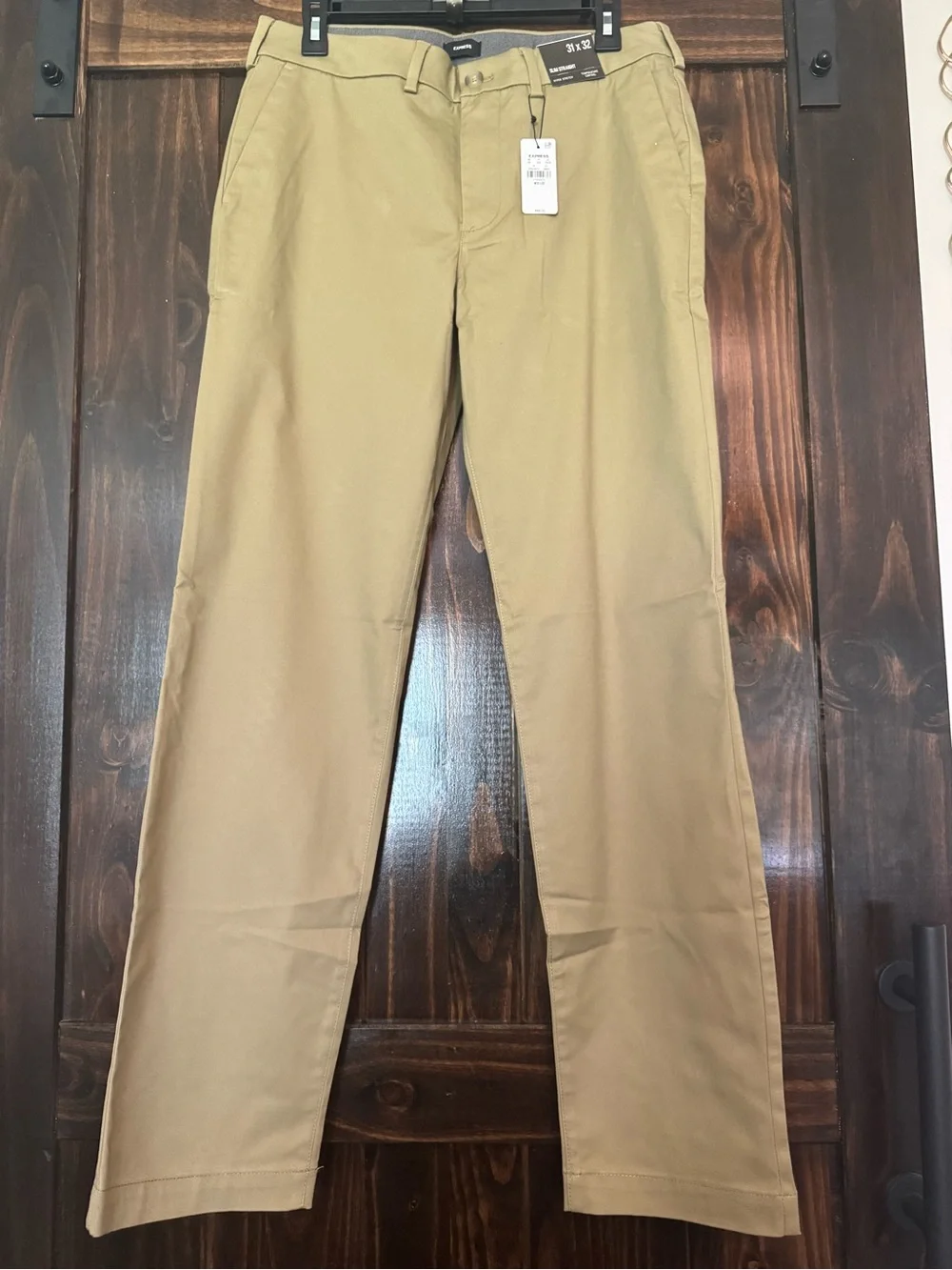 Men's Khaki Slim Straight Hyper Stretch w/Temperature Control Chinos 31 X 32